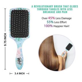 img 2 attached to 🌵 Wet Brush Cactus Flower Paddle Detangler - Heat-Resistant Bristles, Knot Detangling, Blowout Styling, Minimizes Split-Ends & Hair Breakage - All Hair Types, Floral Succulent Prints