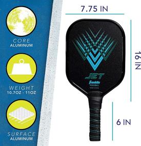 img 2 attached to 🥒 USA Pickleball (USAPA) Approved - Franklin Sports Jet Blue Aluminum Pickleball Paddle Racket