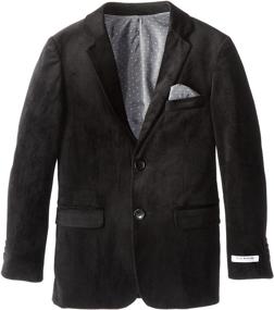 img 3 attached to 🧥 Isaac Mizrahi Boys' Velvet Blazer Jacket, Single-Breasted