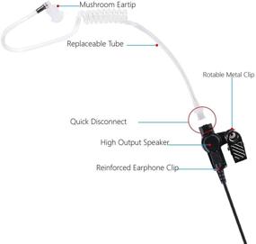 img 2 attached to YEHTEH 3.5mm Listen Only Earpiece - 2 Pack | Acoustic Tube Surveillance Earphone | Receive Only Headset for Two Way Radios