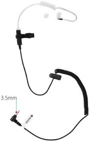 img 3 attached to YEHTEH 3.5mm Listen Only Earpiece - 2 Pack | Acoustic Tube Surveillance Earphone | Receive Only Headset for Two Way Radios