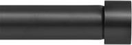🔖 ivilon drapery window curtain rod - end cap style design 1 inch pole: 28-48 inch, black logo