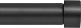 img 4 attached to 🔖 Ivilon Drapery Window Curtain Rod - End Cap Style Design 1 Inch Pole: 28-48 Inch, Black