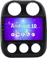 🚗 10,1-дюймовая android 10 мультимедийная система для автомобиля с радио для автомобиля jeep patriot compass 2010-2016 - bluetooth, wifi, swc, mirror link - поддержка gps-навигации, 2gb озу, 32gb пзу логотип