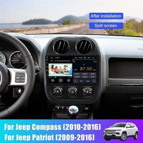 img 3 attached to 🚗 10.1 Inch Android 10 Car Stereo Radio for Jeep Patriot Compass 2010-2016 - Bluetooth, WiFi, SWC, Mirror Link - GPS Navigation Support, 2GB RAM, 32GB ROM