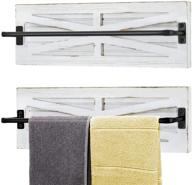 🛀 rustic farmhouse towel racks - wall mounted bathroom & kitchen storage organizer logo