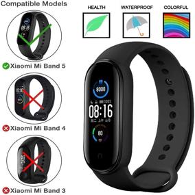img 3 attached to RUNYUE Straps Bracelet for Xiaomi Mi Band 5 - Soft Silicone Replacement Band | Adjustable Sport Smart Wristband for Xiaomi Mi Band 5 | Soft, Breathable, Sweat Resistant, and Colorful (Pack of 16)