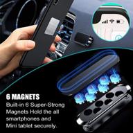 📱 2 pack of magnetic phone holders for cars - 6 powerful magnet car mounts for cell phones, compact universal dashboard magnetic phone car mounts compatible with iphone 13, iphone 12, iphone 11 pro, samsung galaxy s21 ultra logo