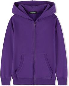 img 4 attached to 👕 ALAVIKING Brushed Athletic Sweatshirts Purple S: Top-Notch Boys' Clothing for Active Days