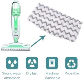 img 3 attached to 🧹 Powerful 6-Pack Steam Mop Pads Replacement for Shark Vacuum Cleaner S1000A S1000 S1000C S1000WM S1001C by KEEPOW