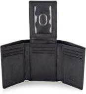 🔒 ultimate security: stealth mode trifold leather blocking men's accessories logo