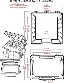 img 2 attached to ArtBin 6947ZZ Large Photo & Craft Organizer Set - 5-Pack, Clear Storage Box with [5] Plastic Cases, 0