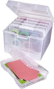 img 4 attached to ArtBin 6947ZZ Large Photo & Craft Organizer Set - 5-Pack, Clear Storage Box with [5] Plastic Cases, 0