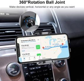 img 1 attached to 📱 360° Rotation CD Slot Car Phone Mount Holder - RAXFLY One Touch Release CD Player Car Phone Holder Mount, Upgrade Compatible with iPhone Samsung (Dark Gray)