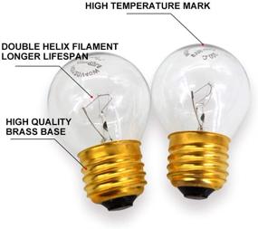 img 3 attached to Pack of 4 E27 E26 G45 120V 40W Oven Bulbs - High Temp 300°C Resistant Incandescent Brass Base Clear Glass Bulbs