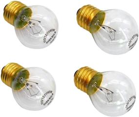 img 1 attached to Pack of 4 E27 E26 G45 120V 40W Oven Bulbs - High Temp 300°C Resistant Incandescent Brass Base Clear Glass Bulbs