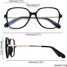 img 2 attached to 👓 Enhance Your Eye Health and Style with ZENOTTIC Blue Light Blocking Glasses, Complete with Stylish Eyeglasses Chain for Women