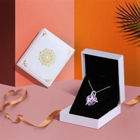 img 3 attached to Stunning Twisted Love Heart Crystal Necklace: Perfect Anniversary and Mother's Day Gift for Women and Girls
