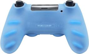 img 3 attached to 🎮 PS4 Controller Skin - BRHE Anti-Slip Grip Silicone Cover Protector Case for PS4 Slim/Pro Gamepad Controller with 2 Cat Paw Thumb Grip Caps (Blue)