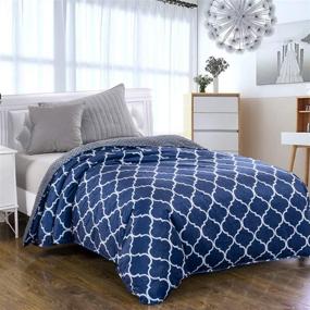 img 4 attached to 🛏️ Royhom Duvet Cover - Removable Weighted Blanket Cover in Soft Minky Dot, Blue Print - 60 x 80 Inches