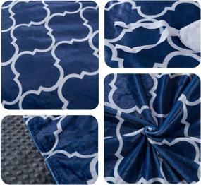 img 1 attached to 🛏️ Royhom Duvet Cover - Removable Weighted Blanket Cover in Soft Minky Dot, Blue Print - 60 x 80 Inches