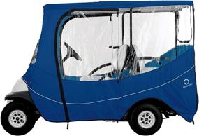 img 3 attached to 🏌️ Enhance Your Golf Cart with the Classic Accessories Fairway Travel Enclosure - Navy, Short Roof