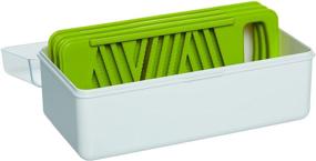 img 3 attached to Farberware 6-Piece Professional Mandoline Slicer Set, White and Green - includes Storage Case