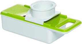 img 4 attached to Farberware 6-Piece Professional Mandoline Slicer Set, White and Green - includes Storage Case