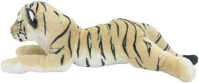 img 3 attached to 🐯 TAGLN Jungle Animals Stuffed Plush Toys: Brown Tiger Leopard Panther Lioness Pillows - 16 Inch Size