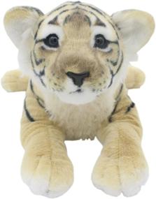 img 4 attached to 🐯 TAGLN Jungle Animals Stuffed Plush Toys: Brown Tiger Leopard Panther Lioness Pillows - 16 Inch Size