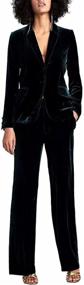 img 3 attached to 👚 Stylish Button Velvet Blazer: Perfect Women's Casual Office Clothing