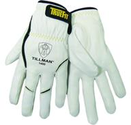 🧤 tillman medium 11" pearl and black top grain goatskin tig welders gloves - unlined truefit short cuff, kevlar thread locking stitch - bulk size logo