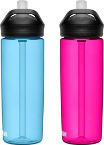 img 3 attached to 🍼 CamelBak eddy+ BPA Free Water Bottle, 20 oz, 2-Pack, True Blue & Deep Magenta