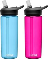 🍼 camelbak eddy+ bpa free water bottle, 20 oz, 2-pack, true blue & deep magenta logo