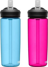 img 1 attached to 🍼 CamelBak eddy+ BPA Free Water Bottle, 20 oz, 2-Pack, True Blue & Deep Magenta