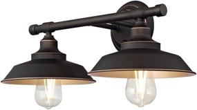 img 2 attached to 💡 Westinghouse Lighting 6354800 Iron Hill Two Light Wall Fixture: Elegant Oil Rubbed Bronze/Bronze Indoor Lighting Solution