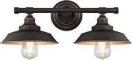 💡 westinghouse lighting 6354800 iron hill two light wall fixture: elegant oil rubbed bronze/bronze indoor lighting solution логотип