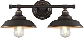 img 4 attached to 💡 Westinghouse Lighting 6354800 Iron Hill Two Light Wall Fixture: Elegant Oil Rubbed Bronze/Bronze Indoor Lighting Solution