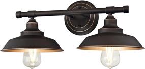 img 3 attached to 💡 Westinghouse Lighting 6354800 Iron Hill Two Light Wall Fixture: Elegant Oil Rubbed Bronze/Bronze Indoor Lighting Solution