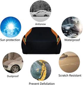 img 2 attached to 🚗 TEEZ SUV Car Cover: Waterproof, Windproof & Scratch Resistant Protection (182-190" Universal Fit)