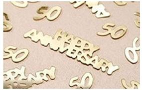 img 2 attached to 🎉 Golden Wedding Party Confetti for 50th Anniversary Table Decorations