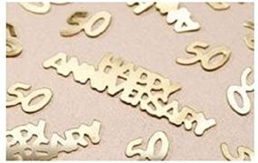 img 4 attached to 🎉 Golden Wedding Party Confetti for 50th Anniversary Table Decorations