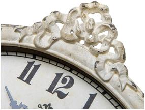 img 1 attached to 🕰️ Vintage Rustic NIKKY HOME Table Clock: Distressed White Battery-Operated Décor for Mantel, Shelf, Desktop, Countertop
