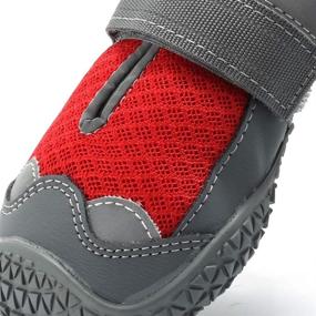 img 1 attached to 🐾 Ywhomal Breathable Mesh Paw Protector Dog Booties: Anti-Slip Sole, Reflective Straps | Waterproof Winter Shoes for Large Dogs - Ideal for Hiking & Running