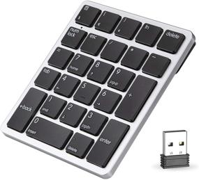img 4 attached to 💻 Havit Wireless Number Pad: Portable Mini 26-Key Numeric Keypad for Laptop/Desktop, PC, Surface Pro - Rechargeable and Ergonomic Design!