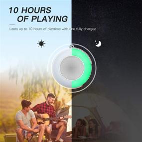 img 1 attached to 🔊 Отличный водонепроницаемый и душевой динамик: портативный динамик с Bluetooth и ночным светом, захватывающим стереозвуком, глубокими басами и красочными огнями с сенсорным управлением - идеально подходит для дома и путешествий на открытом воздухе.