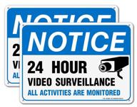 video surveillance sign activities monitored logo