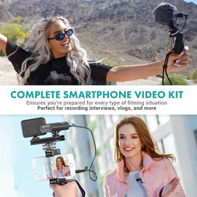 img 2 attached to 📷 Movo Huge Smartphone Video Kit V8: Complete Vlogging Equipment for iPhone, Samsung - Perfect for YouTube, TIK Tok – Includes Mini Tripod, Grip Rig, Wireless Shotgun, 360° Stereo Mics, LED Lights, and Remote