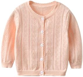 img 2 attached to Vivobiniya Cardigan Toddler Sweater Clothes Apparel & Accessories Baby Girls