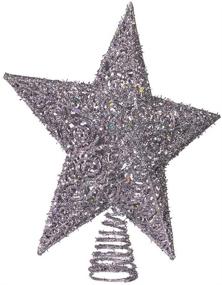 img 4 attached to 🌟 Shining Bright: Kurt Adler 12-Inch Silver Glitter Star Treetop - Enhance Your Christmas Tree with Sparkling Elegance!